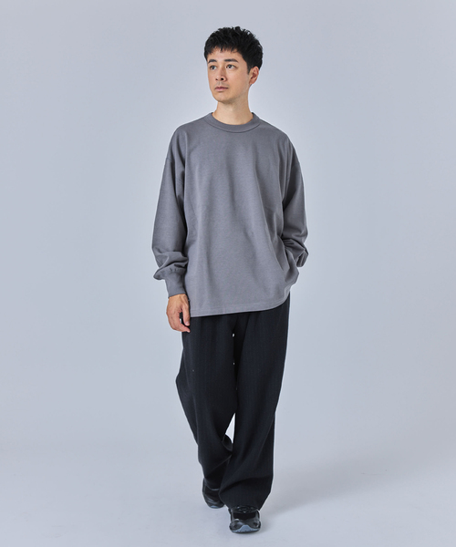 Ets.MATERIAUX(マテリオ)の「ETS.MATERIAUX(マテリオ) GOKUJUKU 天竺 ロングスリーブ(Tシャツ/カットソー・メンズ・ブラック/チャコールグレー/ベージュ系その他/ホワイト/ネイビー・3/2/1)」の7枚目の写真