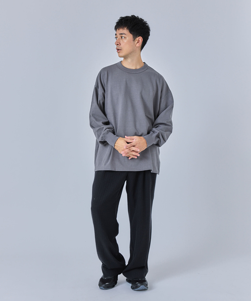 Ets.MATERIAUX(マテリオ)の「ETS.MATERIAUX(マテリオ) GOKUJUKU 天竺 ロングスリーブ(Tシャツ/カットソー・メンズ・ブラック/チャコールグレー/ベージュ系その他/ホワイト/ネイビー・3/2/1)」の8枚目の写真