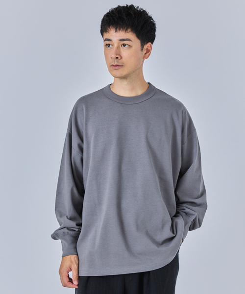 Ets.MATERIAUX(マテリオ)の「ETS.MATERIAUX(マテリオ) GOKUJUKU 天竺 ロングスリーブ(Tシャツ/カットソー・メンズ・ブラック/チャコールグレー/ベージュ系その他/ホワイト/ネイビー・3/2/1)」の9枚目の写真