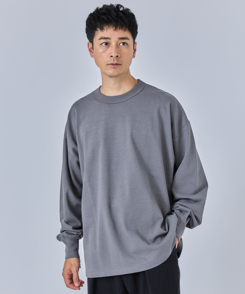 Ets.MATERIAUX(マテリオ)の「ETS.MATERIAUX(マテリオ) GOKUJUKU 天竺 ロングスリーブ(Tシャツ/カットソー・メンズ・ブラック/チャコールグレー/ベージュ系その他/ホワイト/ネイビー・3/2/1)」の10枚目の写真