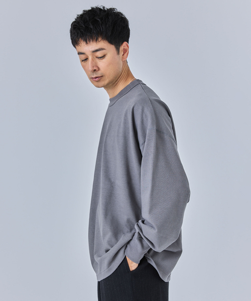 Ets.MATERIAUX(マテリオ)の「ETS.MATERIAUX(マテリオ) GOKUJUKU 天竺 ロングスリーブ(Tシャツ/カットソー・メンズ・ブラック/チャコールグレー/ベージュ系その他/ホワイト/ネイビー・3/2/1)」の11枚目の写真
