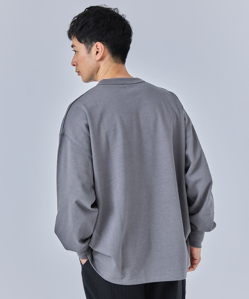 Ets.MATERIAUX(マテリオ)の「ETS.MATERIAUX(マテリオ) GOKUJUKU 天竺 ロングスリーブ(Tシャツ/カットソー・メンズ・ブラック/チャコールグレー/ベージュ系その他/ホワイト/ネイビー・3/2/1)」の12枚目の写真