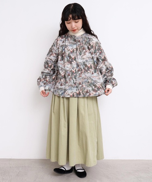 l'atelier du savon（アトリエドサボン）の「星くずと冬の街　シャツコールプリントブラウス（シャツ/ブラウス・レディース・ネイビー/ベージュ・FREE）」の17枚目の写真