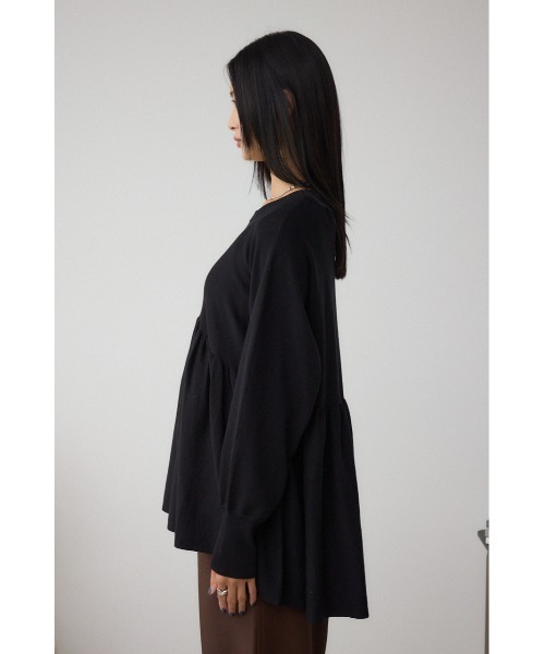 AZUL by moussy（アズールバイマウジー）の「ペプラムデザインニットトップス（ニット/セーター・レディース・ブラック/ブラウン/レッド・FREE）」の8枚目の写真