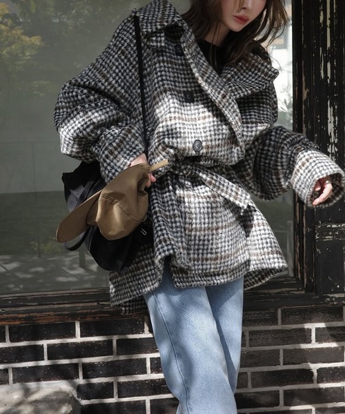 middle shaggy volume sleeve trench coat（トレンチコート