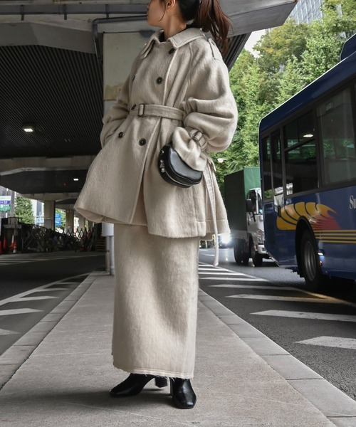 セール】middle shaggy volume sleeve trench coat（トレンチコート
