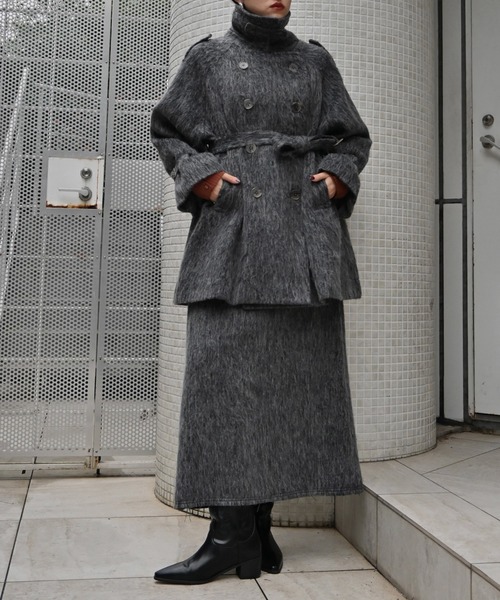 WILLFULLY（ウィルフリー）の「middle shaggy volume sleeve trench coat（トレンチコート・レディース・ベージュ系その他/キャメル/チャコール/ブラック・FREE）」の16枚目の写真