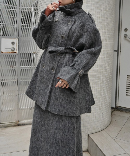 WILLFULLY（ウィルフリー）の「middle shaggy volume sleeve trench coat（トレンチコート・レディース・ベージュ系その他/キャメル/チャコール/ブラック・FREE）」の17枚目の写真