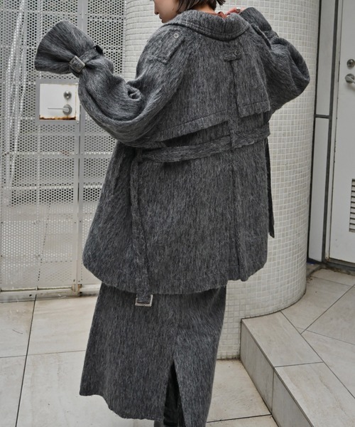 WILLFULLY（ウィルフリー）の「middle shaggy volume sleeve trench coat（トレンチコート・レディース・ベージュ系その他/キャメル/チャコール/ブラック・FREE）」の14枚目の写真