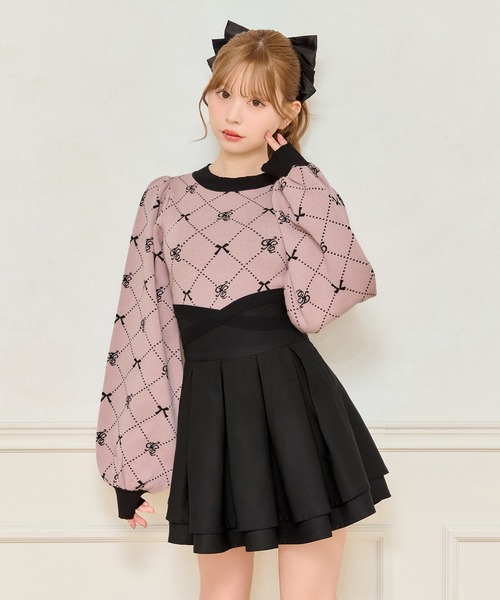 新品未使用　self portrait ビジュー　リボントップス SELF-PORTRAIT☆リボン ビジュー トップス☆関税込み