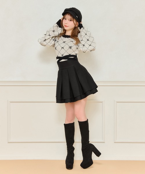 バックリボンニットトップス（ニット/セーター）｜apres jour