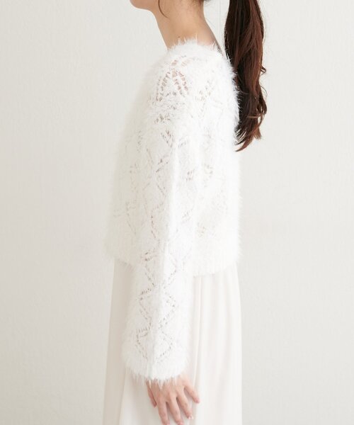 natural couture（ナチュラルクチュール）の「【mizu】ロンバス柄ファンシーニット（ニット/セーター・レディース・オフホワイト/ピンク/モカ・FREE）」の20枚目の写真