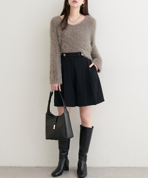 natural couture（ナチュラルクチュール）の「【mizu】ロンバス柄ファンシーニット（ニット/セーター・レディース・オフホワイト/ピンク/モカ・FREE）」の7枚目の写真