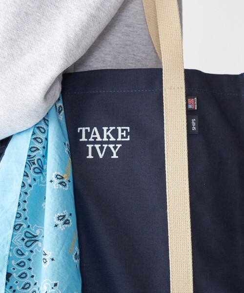 SHIPS（シップス）の「SHIPS×TAKE IVY:『TAKE NVY』INTER-VARSITYトートバッグ（トートバッグ・メンズ・ワイン/グリーン/キャメル/ロイヤルブルー/ネイビー・ONE SIZE）」の3枚目の写真