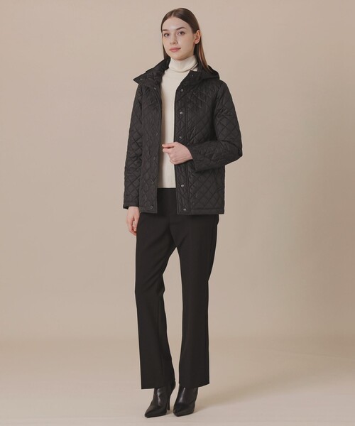 MACKINTOSH LONDON（マッキントッシュ ロンドン）の「キルティングタフタフーデットショートコート（ブルゾン・レディース・ネイビー/ブラック・36/38/40）」の3枚目の写真