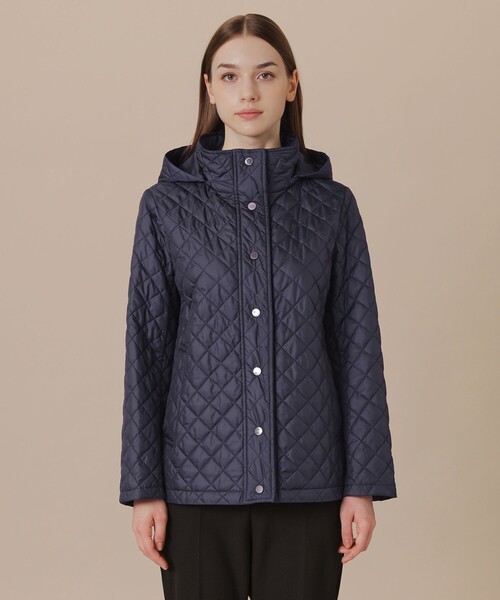 MACKINTOSH LONDON（マッキントッシュ ロンドン）の「キルティングタフタフーデットショートコート（ブルゾン・レディース・ネイビー/ブラック・36/38/40）」の5枚目の写真