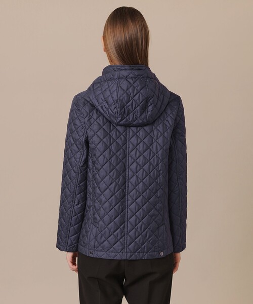 MACKINTOSH LONDON（マッキントッシュ ロンドン）の「キルティングタフタフーデットショートコート（ブルゾン・レディース・ネイビー/ブラック・36/38/40）」の7枚目の写真