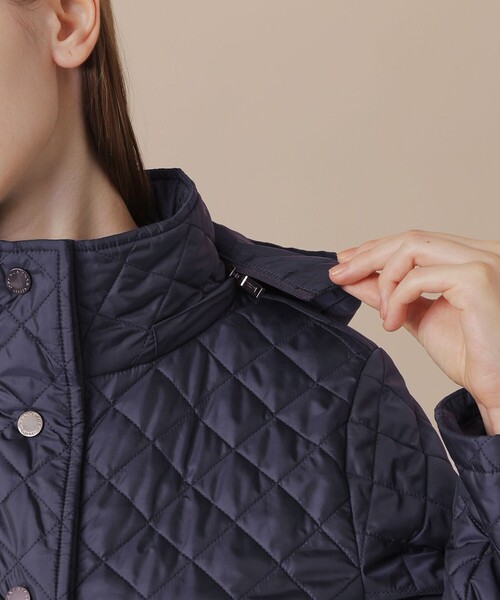 MACKINTOSH LONDON（マッキントッシュ ロンドン）の「キルティングタフタフーデットショートコート（ブルゾン・レディース・ネイビー/ブラック・36/38/40）」の9枚目の写真