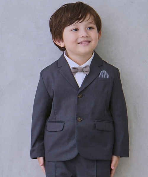 petit main フォーマルスーツセット　 120cm セール】グレージャケット+ショートパンツ（スーツセット）｜petit