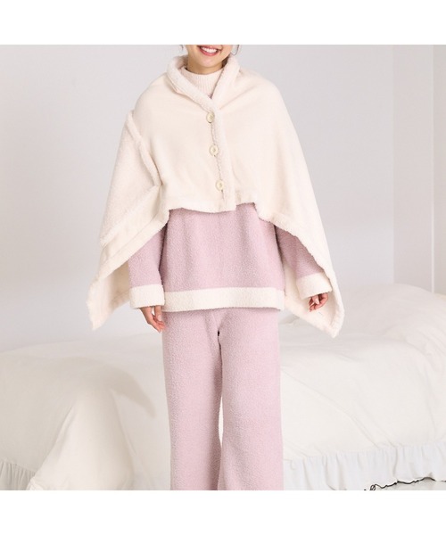 セール】リバーシブルウォームフリース 4WAYポンチョ S アイボリー