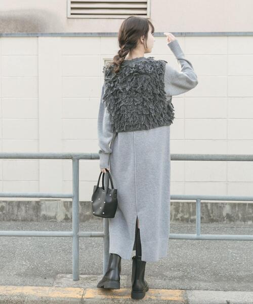 セール】ループニットベストセットワンピース（ワンピース）｜ITEMS