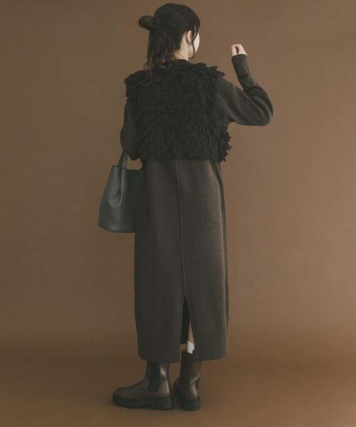 ITEMS URBANRESEARCH（アイテムズ アーバンリサーチ）の「ループニットベストセットワンピース（ワンピース・レディース・グレー/イエロー系その他/ブラウン・FREE）」の19枚目の写真