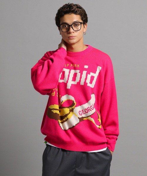 GEORGE'S(ジョージズ)の「フルーツアソートニット(ニット/セーター・メンズ・ピンク/レッド/グリーン/ブルー・MEDIUM/LARGE)」の1枚目の写真