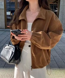 LAFFMO（ラフモ）の「スウェードライクジップアップブルゾン（ブルゾン）」