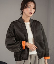 ELFRANK（エルフランク）の「スタンドカラー バイカラー ナイロンブルゾン（ナイロンジャケット）」