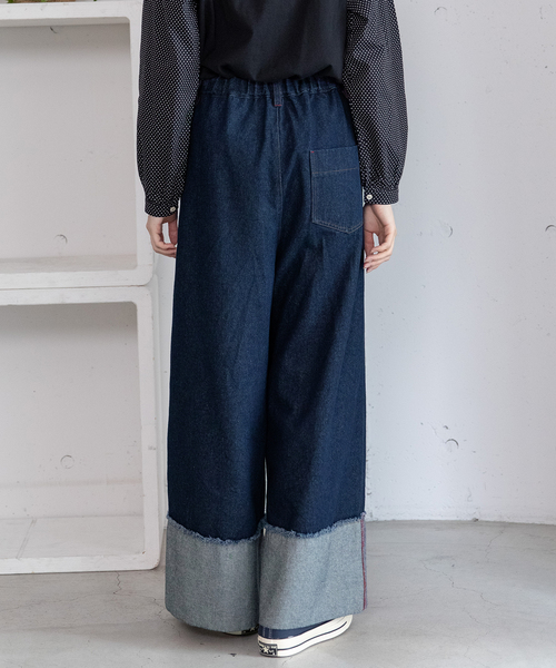 POU DOU DOU(プードゥドゥ)の「裾ロールアップデザインデニムパンツ(デニムパンツ・レディース・パープル系/インディゴブルー・M)」の8枚目の写真