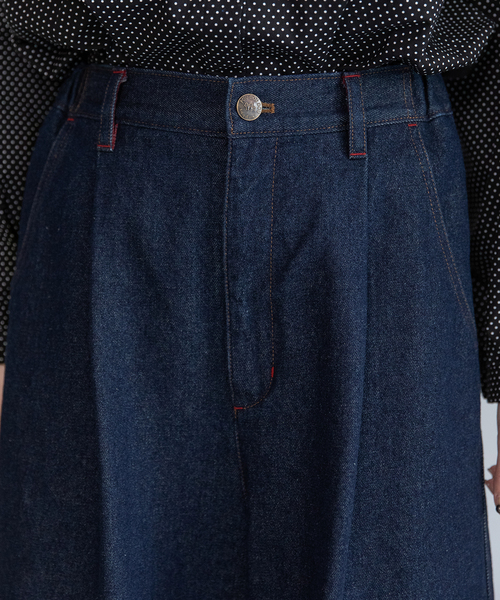 POU DOU DOU(プードゥドゥ)の「裾ロールアップデザインデニムパンツ(デニムパンツ・レディース・パープル系/インディゴブルー・M)」の10枚目の写真