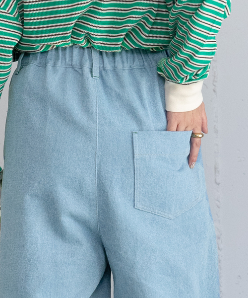 POU DOU DOU(プードゥドゥ)の「裾ロールアップデザインデニムパンツ(デニムパンツ・レディース・パープル系/インディゴブルー・M)」の22枚目の写真