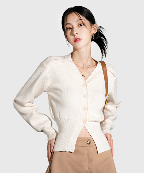 AVANDRESS(アバンドレス )の「Balloon Ribbed Cardigan CHARCOAL(カーディガン/ボレロ・レディース・その他・MEDIUM/SMALL)」の2枚目の写真