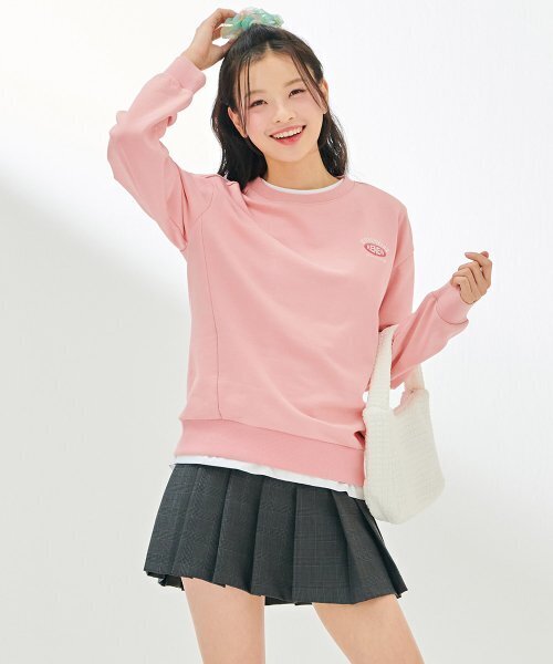 CHASECULT(チェイスカルト)の「共用エッセンシャルマンツーマンTシャツ-DAZU5101B0P(スウェット・メンズ・PINK・100/90/95/105)」の3枚目の写真