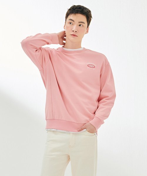 CHASECULT(チェイスカルト)の「共用エッセンシャルマンツーマンTシャツ-DAZU5101B0P(スウェット・メンズ・PINK・100/90/95/105)」の5枚目の写真