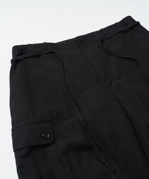 FRIZMWORKS(フリズムワークス)の「LINEN CARGO PARACHUTE PANTS _ BLACK(その他パンツ・メンズ・その他・MEDIUM/LARGE/X-LARGE)」の4枚目の写真