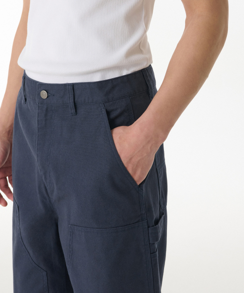 MUSINSA STANDARD（ムシンサスタンダード）の「キャンバスワイドダブルニーカーペンターパンツ [アイアングレー]（その他パンツ・メンズ・その他・40/31/33/26/27/28/29/38/42/36/34/32/30）」の5枚目の写真
