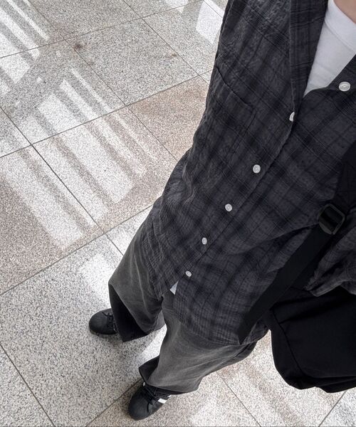 MUSINSA STANDARD（ムシンサスタンダード）の「ビッグブラシバルーンデニムパンツ[ブラック]（デニムパンツ・メンズ・その他・40/38/42/36/34/32/30/31/33/26/28/29/27）」の9枚目の写真
