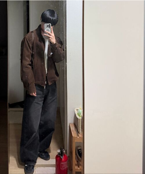 MUSINSA STANDARD（ムシンサスタンダード）の「ビッグブラシバルーンデニムパンツ[ブラック]（デニムパンツ・メンズ・その他・40/38/42/36/34/32/30/31/33/26/28/29/27）」の10枚目の写真