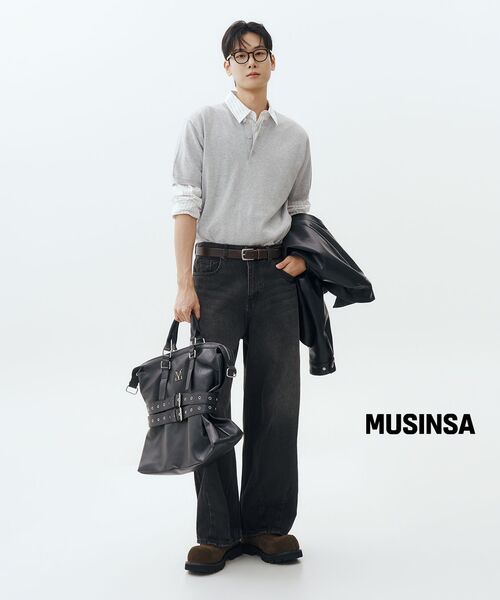 MUSINSA STANDARD（ムシンサスタンダード）の「ビッグブラシバルーンデニムパンツ[ブラック]（デニムパンツ・メンズ・その他・40/38/42/36/34/32/30/31/33/26/28/29/27）」の11枚目の写真