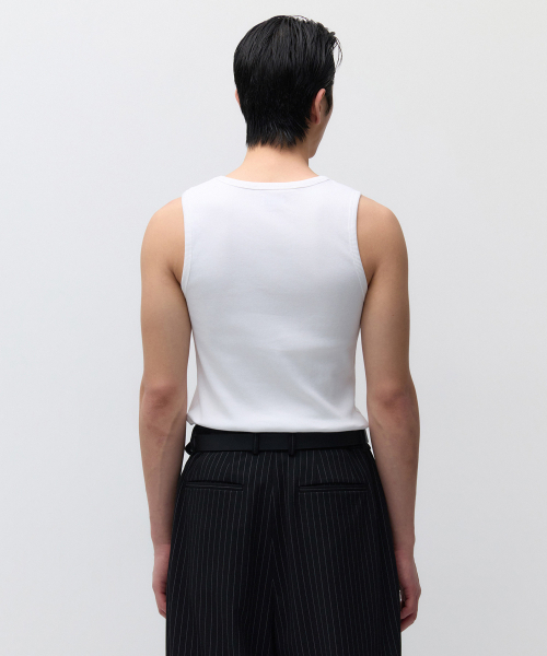MUSINSA STANDARD（ムシンサスタンダード）の「エッセンシャルタンクトップ [ホワイト]（Tシャツ/カットソー・メンズ・その他・XXX-LARGE/LARGE/MEDIUM/SMALL/X-LARGE/XX-LARGE）」の3枚目の写真