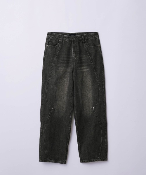 【SLICK/スリック】13oz Western Seams Baggy Denim Pants / 13オンスウエスタンシームバギーデニムパンツ/ テーパード