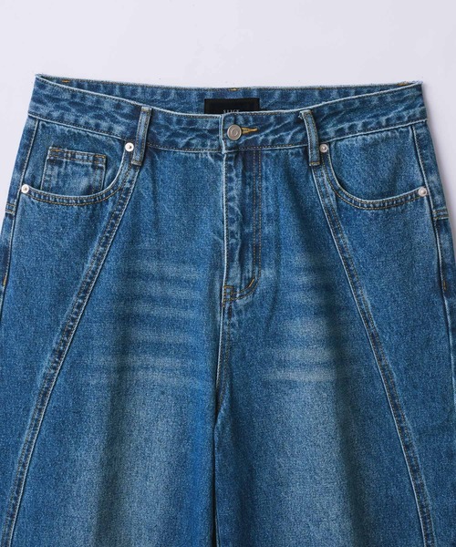 【SLICK/スリック】13oz Western Seams Baggy Denim Pants / 13オンスウエスタンシームバギーデニムパンツ/ テーパード