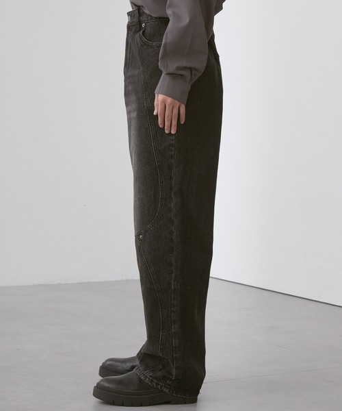 【SLICK/スリック】13oz Western Seams Baggy Denim Pants / 13オンスウエスタンシームバギーデニムパンツ/ テーパード