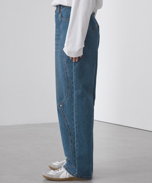 【SLICK/スリック】13oz Western Seams Baggy Denim Pants / 13オンスウエスタンシームバギーデニムパンツ/ テーパード