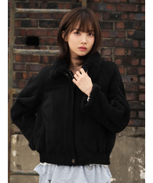 THE GREEN LAB（ザグリーンラボ）の「FAUX Suede Blouson Mustang [Black]（ムートンコート）」
