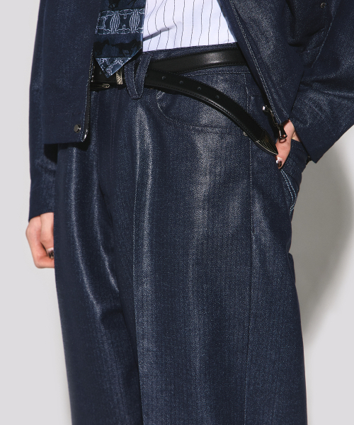 WESLEYHYUSTON(ウェズリーユーストン)の「Herringbone glow wide denim pants indigo(デニムパンツ・メンズ・その他・MEDIUM/LARGE/SMALL)」の2枚目の写真