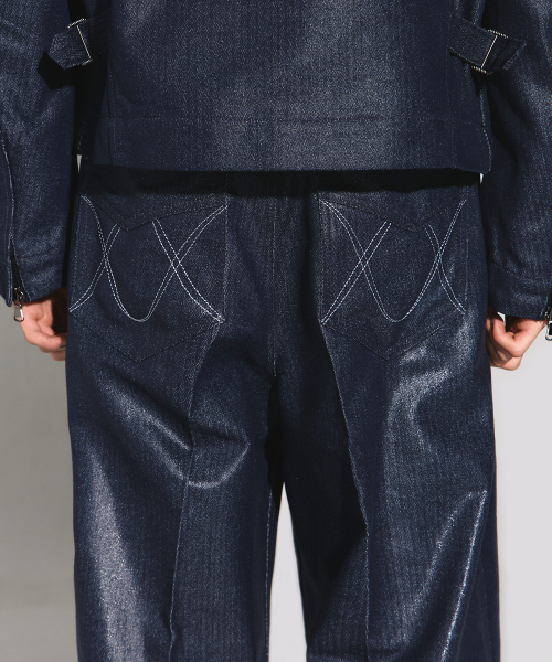 WESLEYHYUSTON(ウェズリーユーストン)の「Herringbone glow wide denim pants indigo(デニムパンツ・メンズ・その他・MEDIUM/LARGE/SMALL)」の3枚目の写真