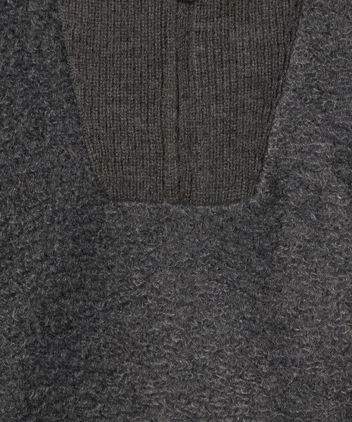 A DAY IN THE LIFE UNITED ARROWS(アデイインザライフユナイテッドアローズ)の「ブークレ ハーフジップ プルオーバー <A DAY IN THE LIFE>(スウェット・レディース・ダークグレー/オフホワイト・FREE)」の13枚目の写真
