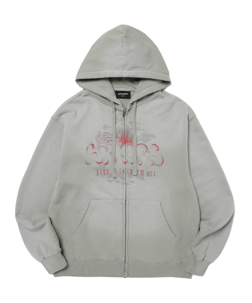 WKNDRS(ウィーキャンドース)の「ANGEL ZIPUP HOODIE (GREY)(パーカー・レディース・その他・X-LARGE/MEDIUM/LARGE)」の1枚目の写真